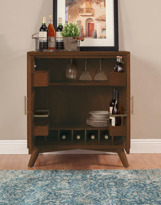 Flynn Small Bar Cabinet, Walnut