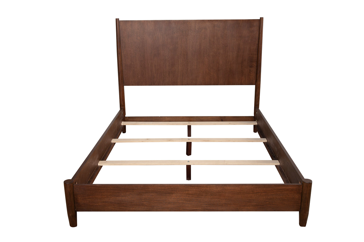 Flynn Mid Century Modern California King Panel Bed, Walnut