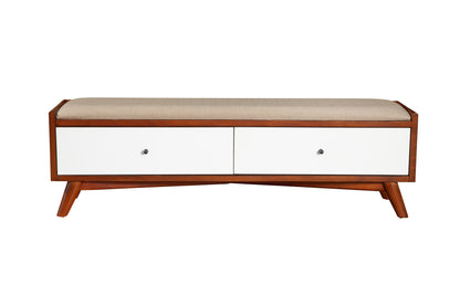 Flynn Bench, Chestnut/White