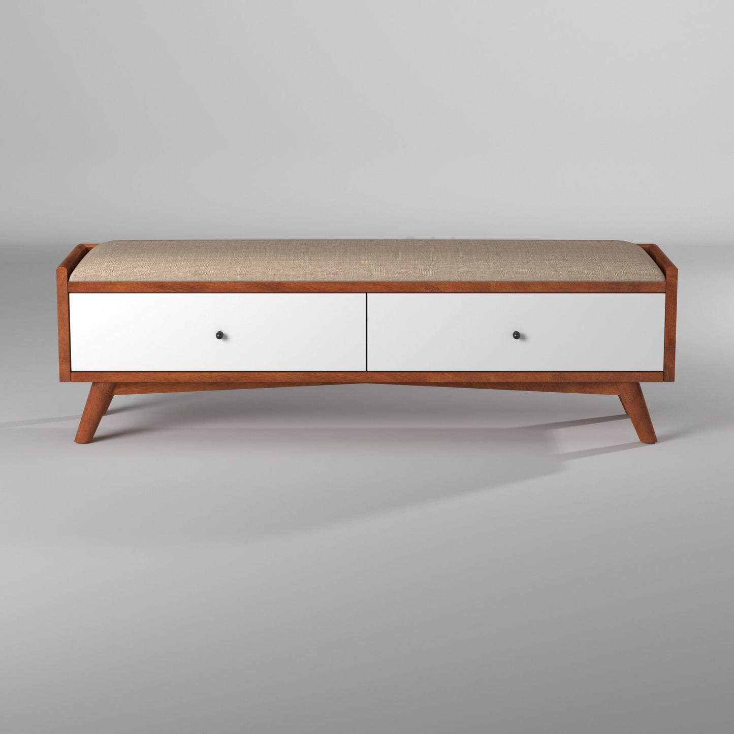Flynn Bench, Chestnut/White