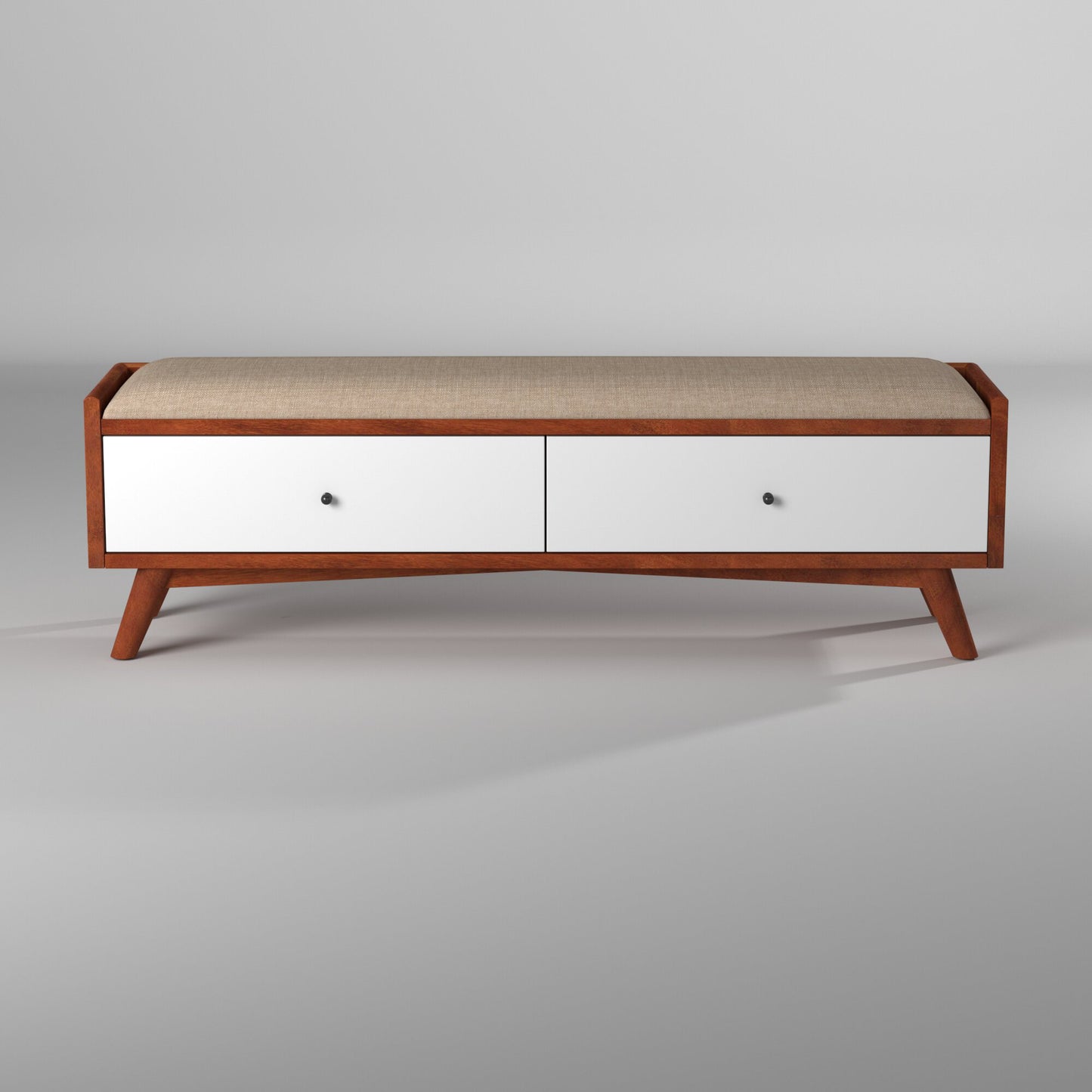 Flynn Bench, Chestnut/White