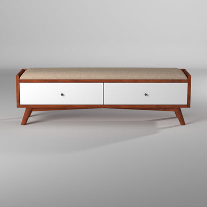 Flynn Bench, Chestnut/White