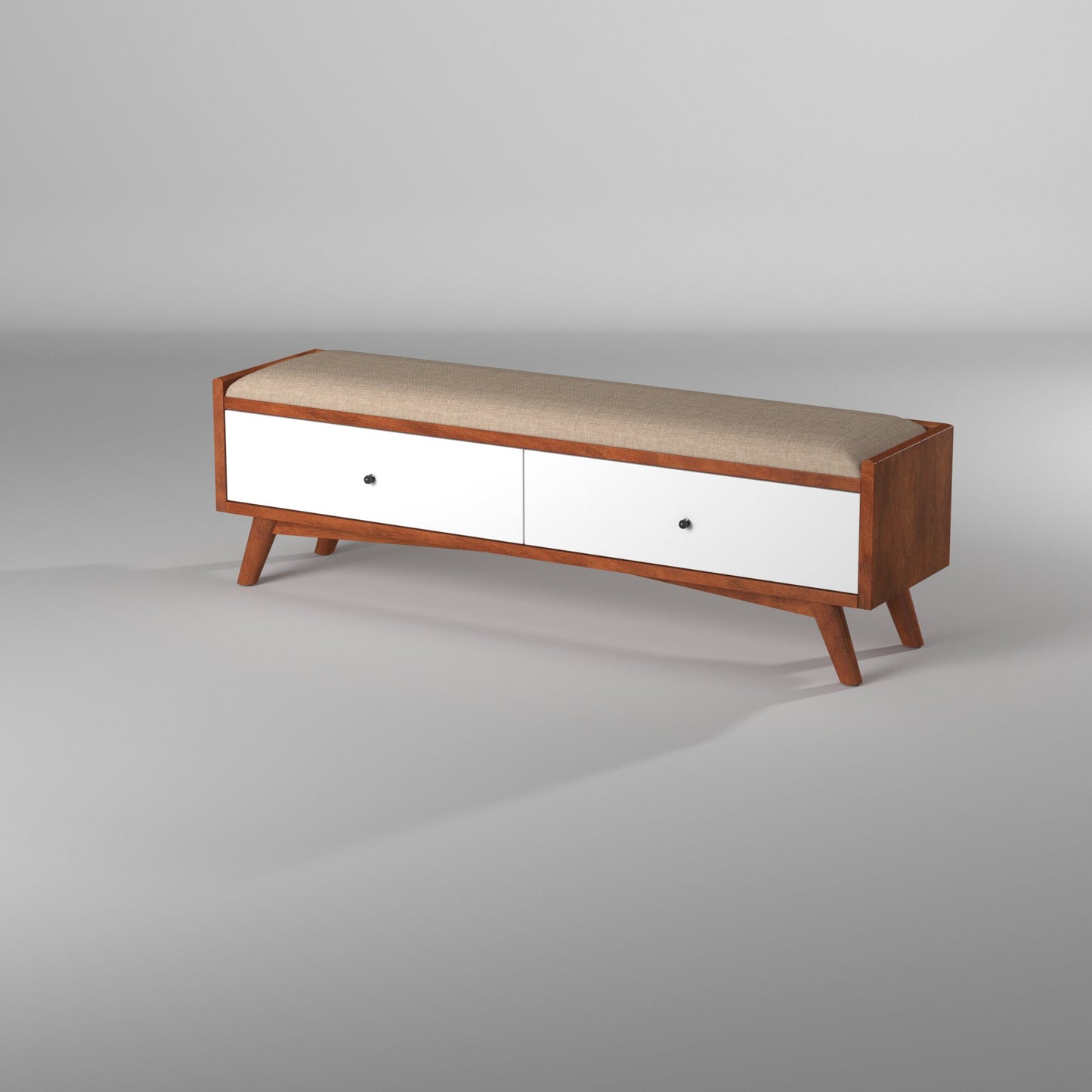 Flynn Bench, Chestnut/White