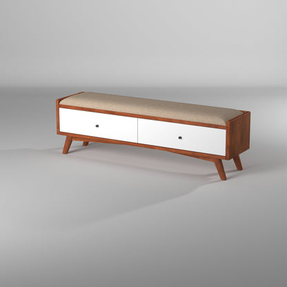 Flynn Bench, Chestnut/White