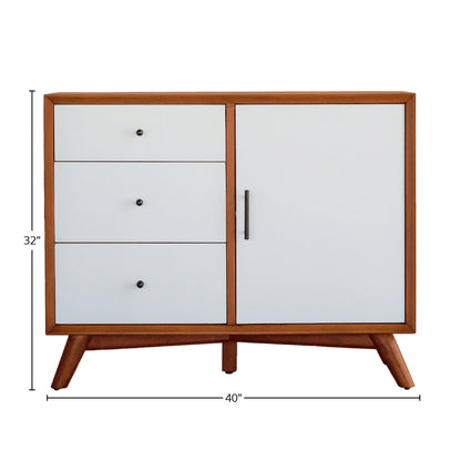 Flynn Accent Cabinet, Chestnut/White