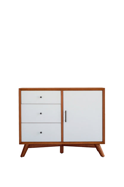 Flynn Accent Cabinet, Chestnut/White