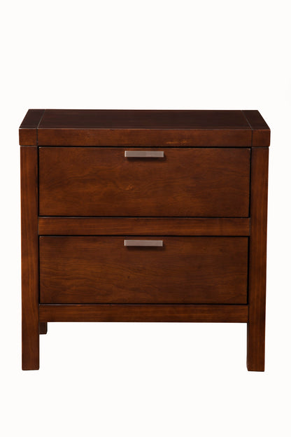 Carmel 2 Drawer Nightstand, Cappuccino