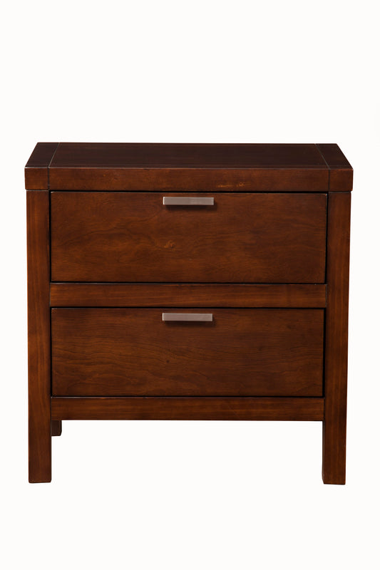 Carmel 2 Drawer Nightstand, Cappuccino