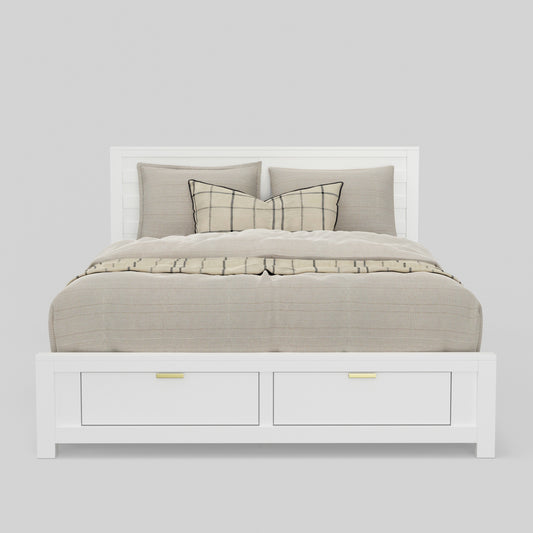 Carmel Full Size Storage Bed, White