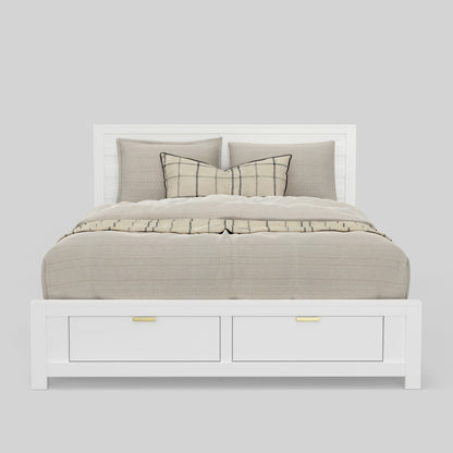 Carmel California King Storage Bed, White