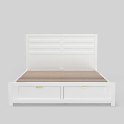Carmel California King Storage Bed, White
