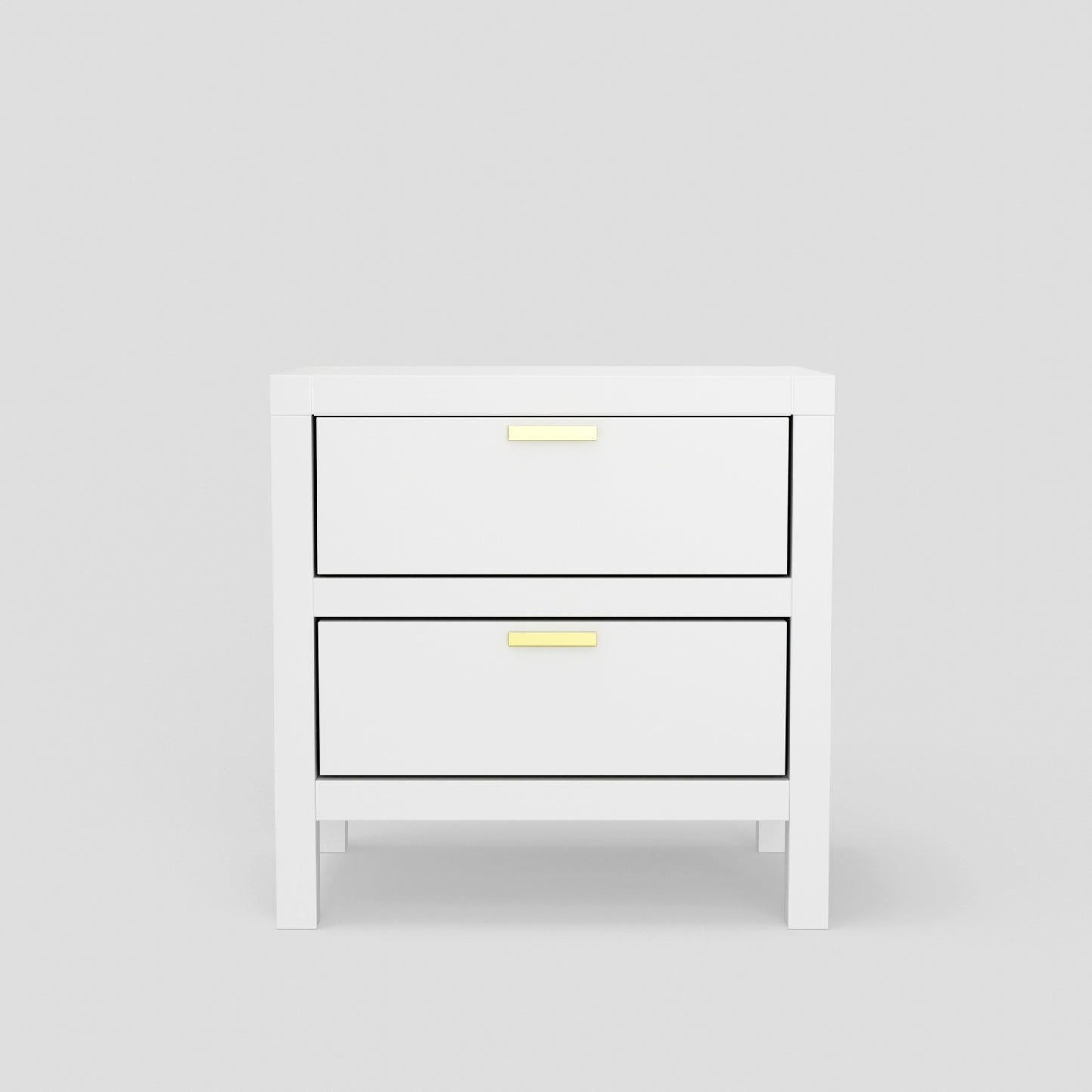 Carmel 2 Drawer Nightstand, White