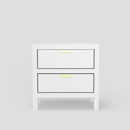 Carmel 2 Drawer Nightstand, White