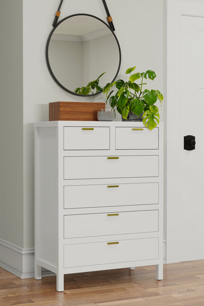 Carmel 6 Drawer Chest, White