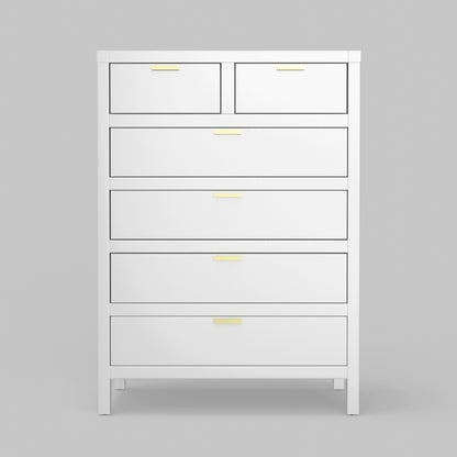 Carmel 6 Drawer Chest, White