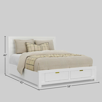 Carmel California King Storage Bed, White